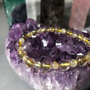 Grade AAA Golden Rutile Crystal Bracelet